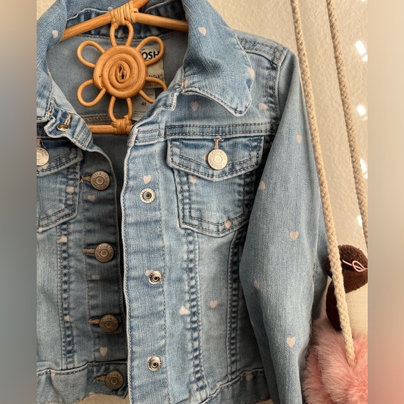 Oshkosh denim jacket with white hearts - Picture 2 of 6